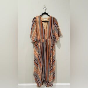 Flowy V neck dress